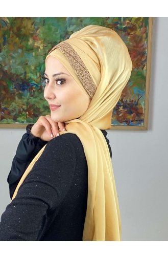 Golden Yellow Ready to wear Turban 17ŞAL12-02
