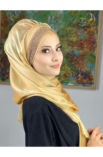 Golden Yellow Ready to wear Turban 17ŞAL12-02
