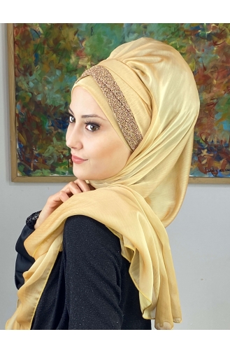 Golden Yellow Ready to wear Turban 17ŞAL12-02