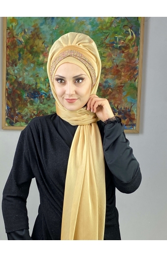 Golden Yellow Ready to wear Turban 17ŞAL12-02