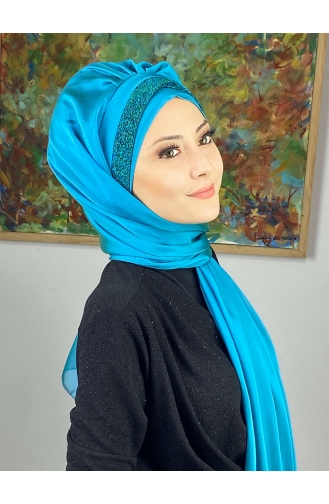 Glass Green Ready to wear Turban 17ŞAL12-04