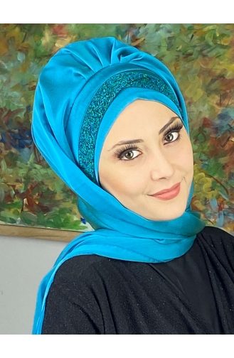 Glass Green Ready to wear Turban 17ŞAL12-04