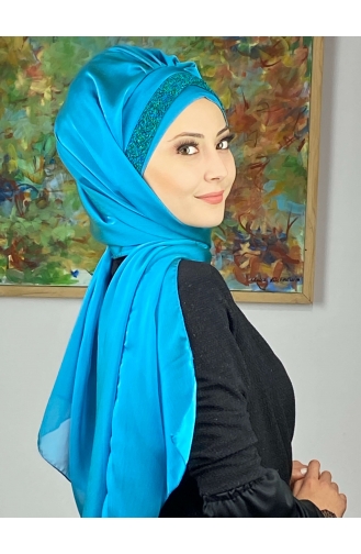 Glass Green Ready to wear Turban 17ŞAL12-04