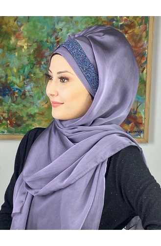 Dark Lilac Ready to wear Turban 17ŞAL12-06