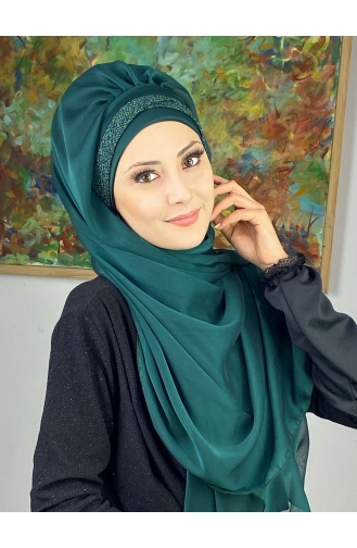 Turban Pret-a-Porter Vert emeraude 17ŞAL12-08