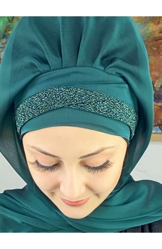 Emerald Green Ready to Wear Turban 17ŞAL12-08