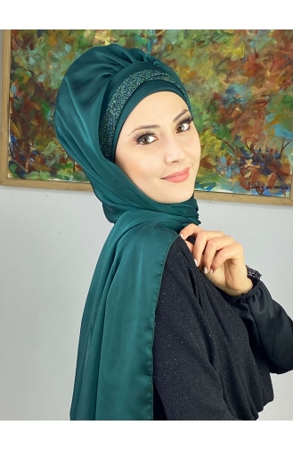 Turban Pret-a-Porter Vert emeraude 17ŞAL12-08