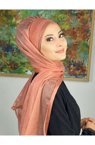 Lachsrosa Praktischer Turban 17ŞAL64-05