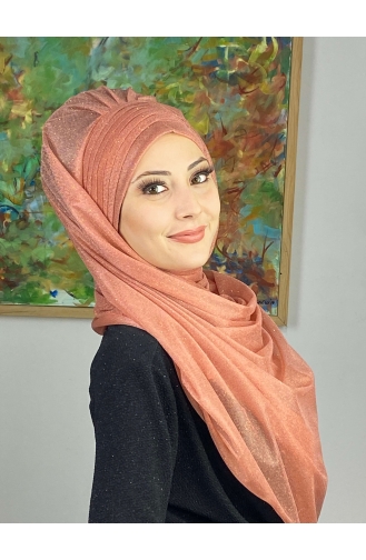 Lachsrosa Praktischer Turban 17ŞAL64-05