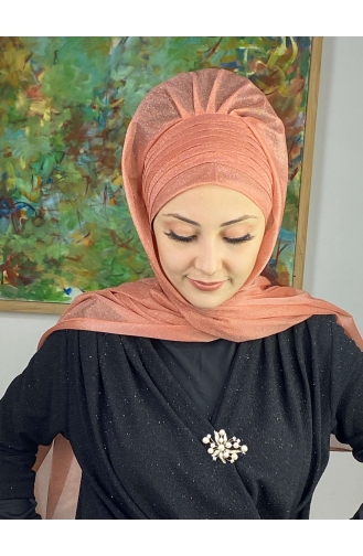 Lachsrosa Praktischer Turban 17ŞAL64-05