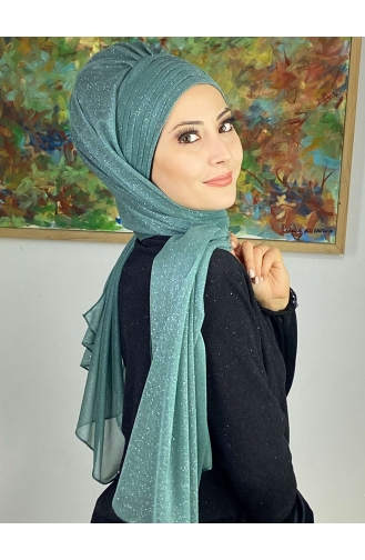 Turban Pret-a-Porter Vert eau 17ŞAL64-08