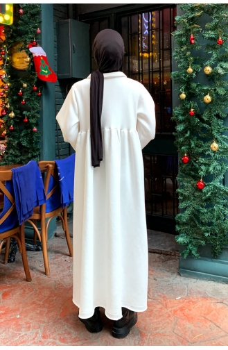 White Young Hijab Dress 00233-03