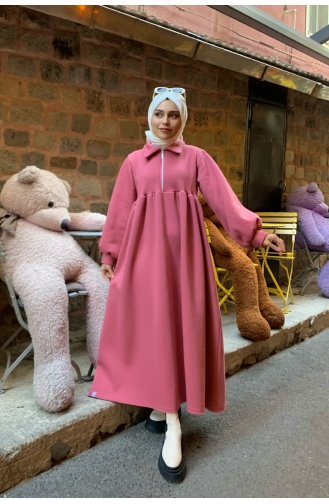 Dusty Rose Young Hijab Dress 00233-05
