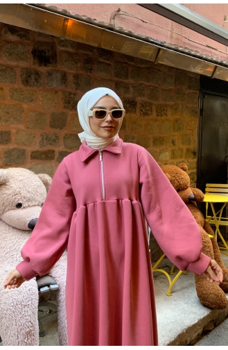 Dusty Rose Young Hijab Dress 00233-05