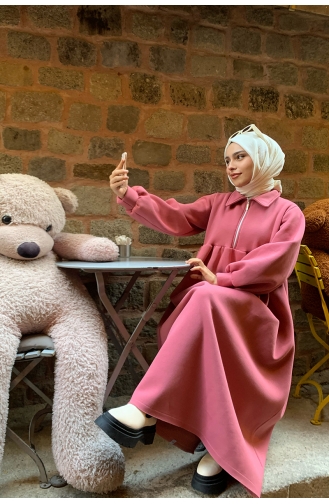 Dusty Rose Young Hijab Dress 00233-05