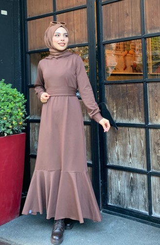 Black Coffee Hijab Dress 00216-03