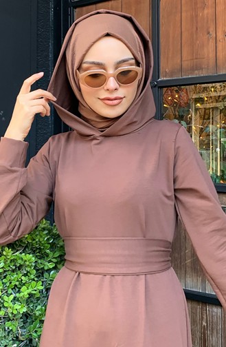 Brown İslamitische Jurk 00216-03