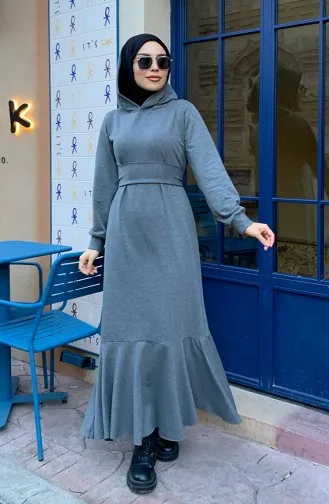 Anthracite İslamitische Jurk 00216-05