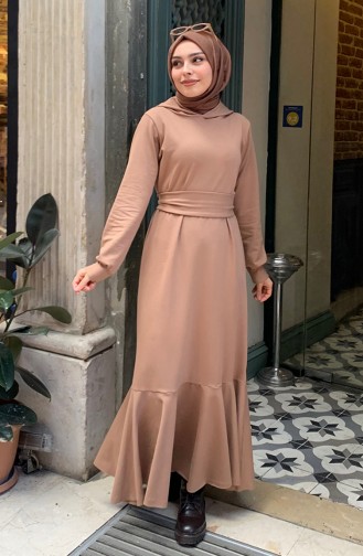 Maroon İslamitische Jurk 00216-04