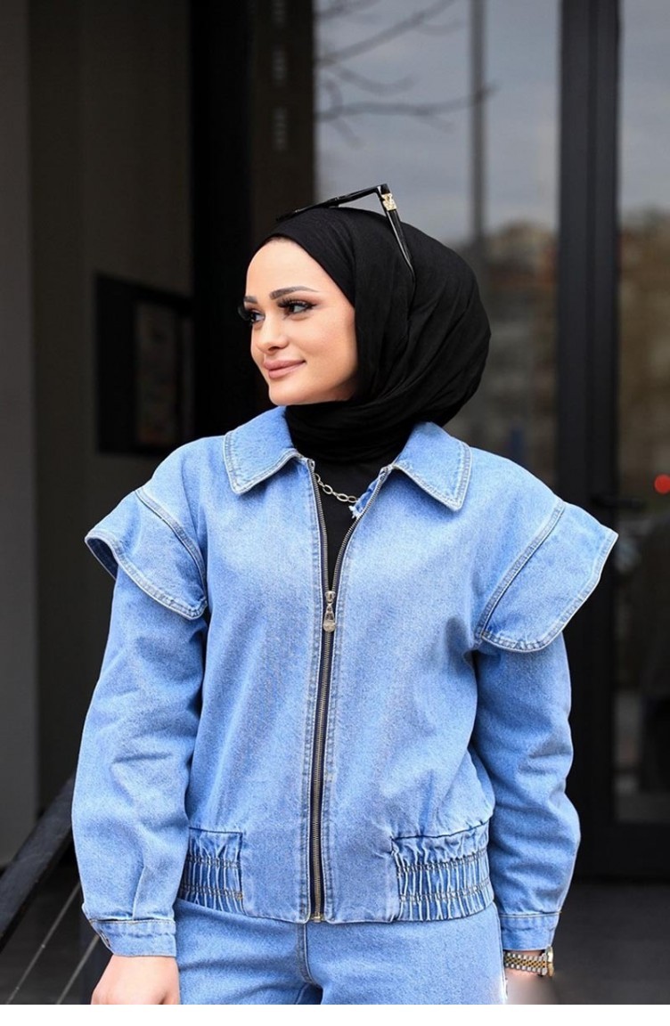 Denim jacket hijab sales style