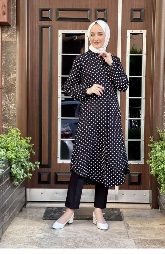 Puantiyeli Tunik 0152A-03 Lacivert