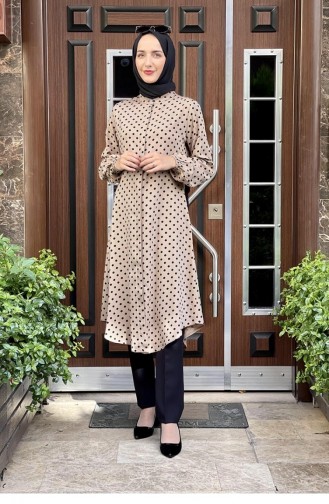 Puantiyeli Tunik Vizon