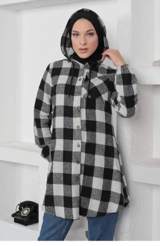 منقوشة الحجاب تونك الأبيض 0158SGS.BYZ