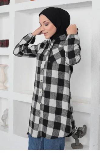 منقوشة الحجاب تونك الأبيض 0158SGS.BYZ