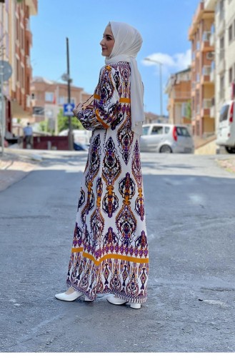 Plum Hijab Dress 0267SGS.MRM