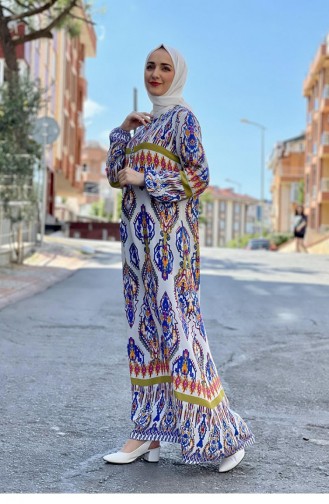 Saks-Blau Hijab Kleider 0267SGS.SMV
