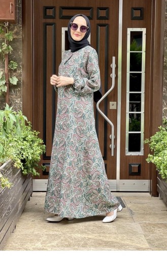 Minzengrün Hijab Kleider 0273SGS.MNT