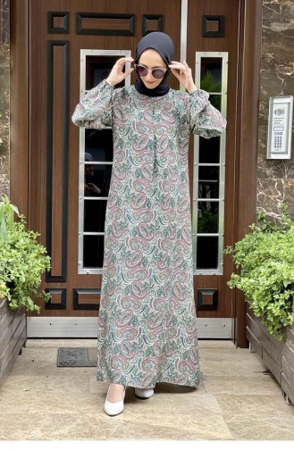Minzengrün Hijab Kleider 0273SGS.MNT