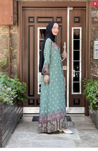 Green Almond Hijab Dress 0274SGS.CYS