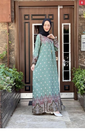 Green Almond Hijab Dress 0274SGS.CYS