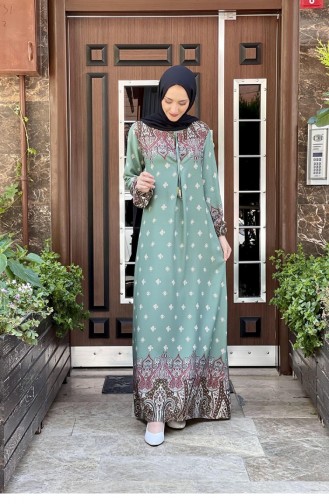 Green Almond Hijab Dress 0274SGS.CYS
