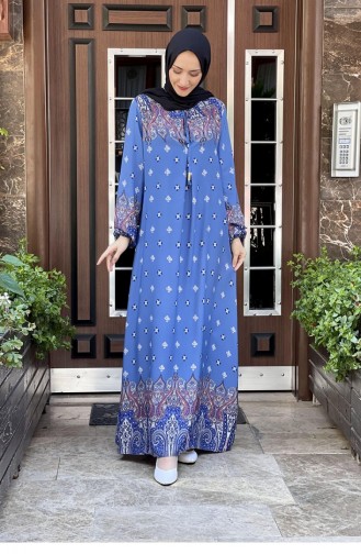 Indigo Hijab Dress 0274SGS.ING