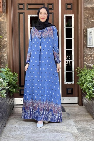 Indigo Hijab Dress 0274SGS.ING