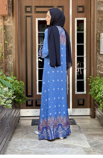 Indigo Hijab Dress 0274SGS.ING