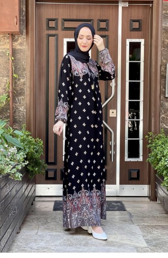 Black Hijab Dress 0274SGS.SYH