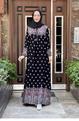 Black Hijab Dress 0274SGS.SYH