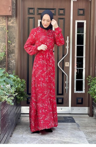 Vermilion Hijab Dress 0276SGS.NNC