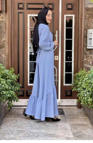 Babyblau Hijab Kleider 1519TGM.BBM