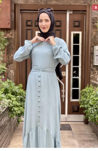 Unreife Mandelgrün Hijab Kleider 1519TGM.CYS