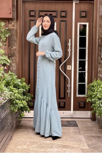 Green Almond Hijab Dress 1519TGM.CYS