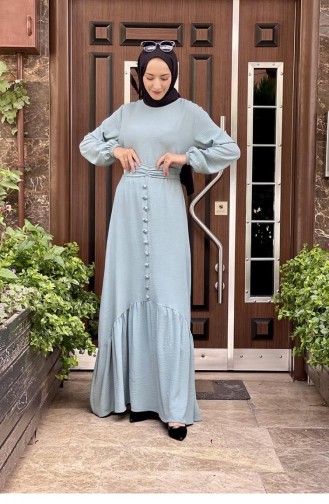 Green Almond Hijab Dress 1519TGM.CYS