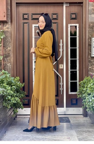 Tan Hijab Dress 1519TGM.TAB