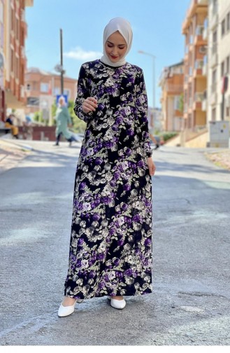 Black Hijab Dress 1804CVN.SYH