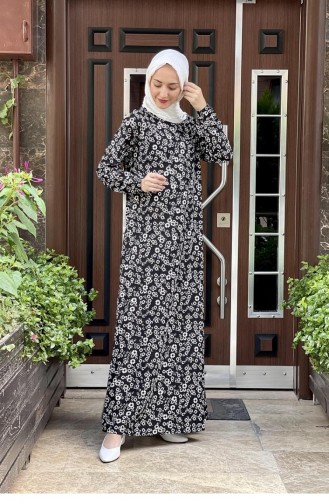 Black Hijab Dress 1811CVN.SYH