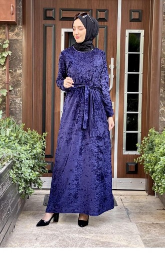Dunkelblau Hijab Kleider 1812CVN.LCV