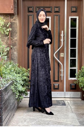 Black İslamitische Jurk 1812CVN.SYH